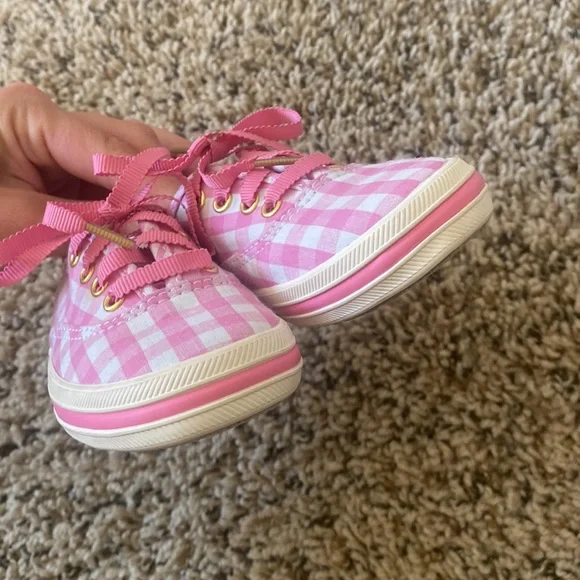 Kate Spade Keds Little Girl Toddler Tennis Shoes Buffalo Check - Picture 6 of 8